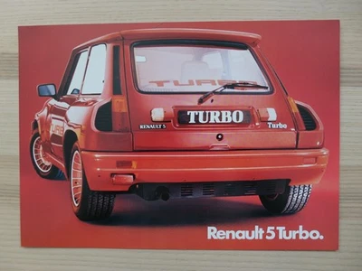 Renault R5 Turbo Brochure 1980s Brochure Prospectus - Image 1 of 2