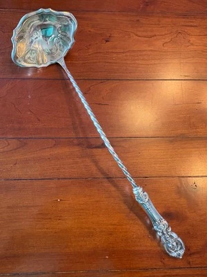 RARO CUCHARÓN PERFORADOR 16" CAÑA & BARTON FRANCIS I PLATA ESTERLINA SÓLIDA I 1er Foto 1 de 4