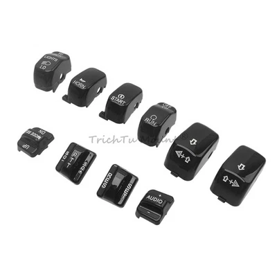 10X Hand Control Button Switches Housing Cover Caps For Harley-Davidson Touring - Imagem 1 de 4