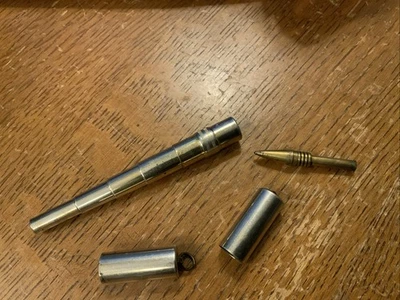 Telescopio Victoriano Lápiz Cabeza de Latón Telescópico Expansible Mecánico LEER Foto 1 de 4