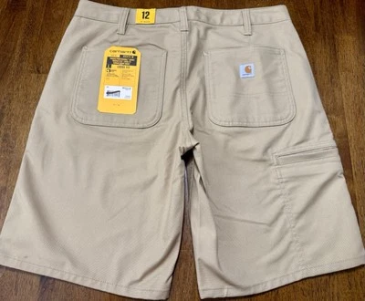 Новый Carhartt свободного кроя прочный профессиональный серии шорты Flex холст женщин 12 - Изображение 1 из 2