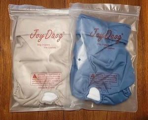 Washable Female Dog Diapers (2 Pack), Large Reusable No Leak Diaper Joy Dog - Picture 1 of 1
