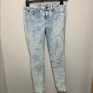 True Freedom blaue Skinny Jeans mit Vintage Acid Wash - Bild 1 von 7