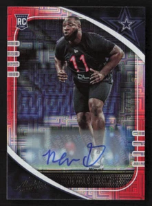 Neville Gallimore 2020 Absolute Signature Rookies Red Squares Auto /100 Cowboys - Foto 1 di 2