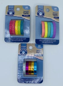 Crafters closet ArtSkills Washi tape Lot of 3. Pattern, pastel,and foil detail - Picture 1 of 2
