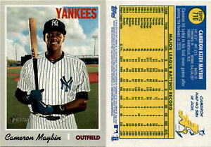 Cameron Maybin 2019 Topps Heritage Baseball Card 710  New York Yankees