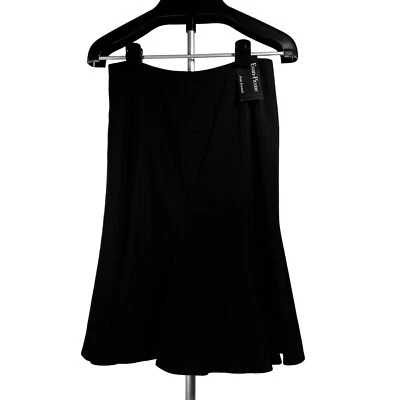 Womens Evan-Picone Petite Essential Stretch Black Lined Zip Skirt Size 4 Petite - Image 1 of 4