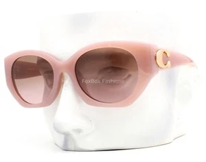Coach Sunglasses HC 8407U 583914 Milky Buff Pink Rose Gold Logo w/case - Picture 1 of 9