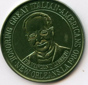 Mardi Gras Doubloon Club de Marcha Italianoamericano 1980 Verde Aluminio - Imagen 1 de 2