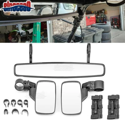1.75" Rear Centre View Mirrors & Side View Mirror W/Graps For Kawasaki Mule FXT - Изображение 1 из 4