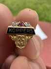 Rare Find 10K Gold Koppers Inc 35 Years Service Pin - 3 Single Cut Stones 2.28G