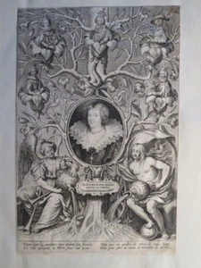 Lucas VORSTERMAN GRAVURE XVII PORTRAIT MARIE de MEDICIS BAROQUE FLANDRES 1632 - Imagen 1 de 9