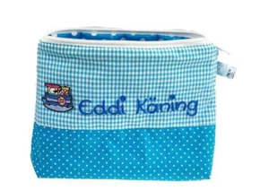 Kulturbeutel kar. Schiff mit Namen Kinder Waschtasche Kosmetikbeutel Jungen Neu - Bild 1 von 4