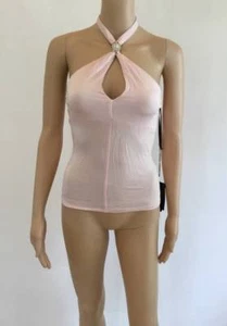 NUEVO CON ETIQUETAS TOP HALTER SEXY VINTAGE VERSACE TALLA IT 42 - Imagen 1 de 4