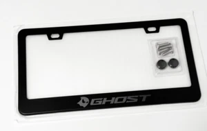 Black on Black Ghost Black Metal License Plate Frame Holder Street Racing - Picture 1 of 1