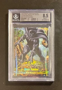 2016 Marvel Masterpieces Silver Spectrum Card #65 BLACK PANTHER Beckett 8.5 /10 - Picture 1 of 5