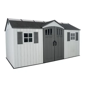 Lifetime Polyethylene Storage Shed, 106.5 sq. ft., 15 ft. x 8 ft. x 8 ft., Li... - Picture 1 of 11