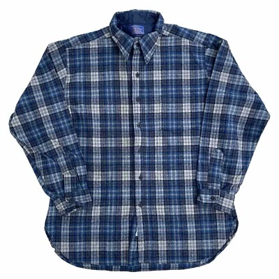 VTG Country Tradicionals By Pendleton Long Sleeve Button Down Plaid Wool Shirt - Image 1 of 4