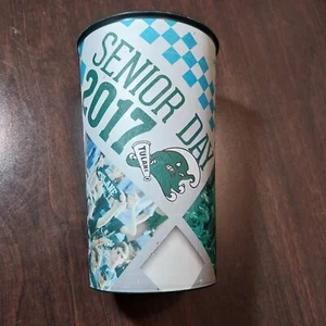 Green Wave Senior Day Drinking Cup 2017 Tulane University 5.5" x 3.5" Plastic - Picture 1 of 11