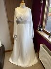 💖 Romantica Size 16 18 Ivory Beaded Chiffon Wedding Dress Maid Marion Style💖