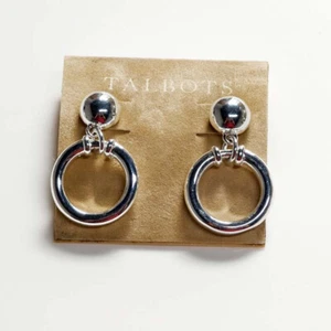 New Talbots Loop Drop Earrings Gift Fashion Women Party Holiday Show Jewelry - Picture 1 of 3