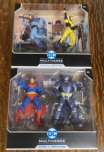 DC MCFARLANE SUPERMAN & ARMORED BATMAN / BLUE BEETLE & BOOSTER GOLD SEALED! - Picture 1 of 17