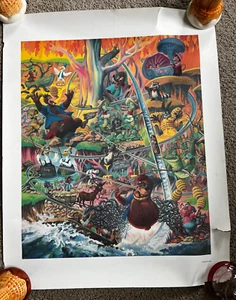 Vintage Disneyland Splash Mountain Laffin Place POSTER Boyer lachend Disney - Bild 1 von 4