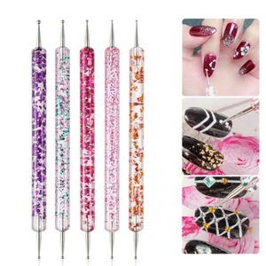 5 Pcs/set Nail Dotting Pen Handle Drawing Painting Rhinestones Manicure Tools US - Picture 1 of 5