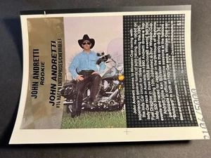 1994 Action Packed UNCUT UNFOLDED PROOF John Andretti Rookie #51 - Picture 1 of 2