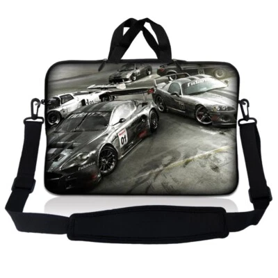 Estuche de transporte con funda para portátil de 15,6 pulgadas con correa para el hombro Macbook Acer coche de carreras Foto 1 de 3