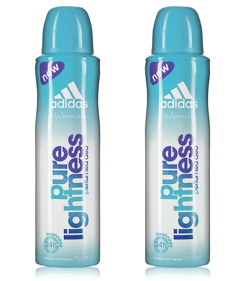 *PACK DE 2* ADIDAS PURE LIGHTNESS para Mujer 5 OZ 150 ml Desodorante Perfumado Spray Foto 1 de 1