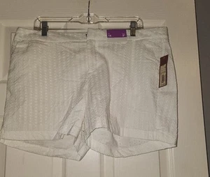 Nuevo Merona Blanco Casual Shorts Mujer Talla 14 #011 - Imagen 1 de 4