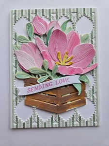Handmade Greeting Card Keepsake Quality ocbrandy sending love crate - Picture 1 of 2