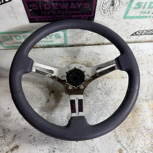 Grip Royal Leather Steering Wheel Blue Purple - Picture 1 of 13