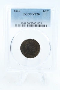 1826-P PCGS VF20BN Classic Head Half Cent Business Strike - Picture 1 of 2