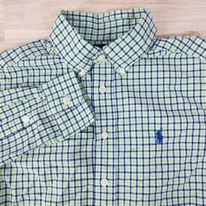 Ralph Lauren Long Sleeve Button Down Shirt Boys M (10-12) Check - Picture 1 of 6