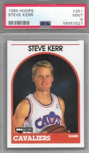 Steve Kerr 1989 Hoops Rookie Card #351 Graded Mint PSA 9 - Picture 1 of 1