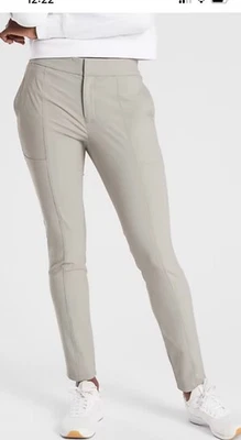 Athleta Wander Stash Skinny Pant Sz 4 NWT Light Tan Multi Pocket Hike Walking - Image 1 of 4