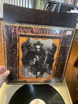 Hank Williams Jr - Lone Wolf - Vinyl LP 1990 Warner Bros In Shrink - Image 1 of 4