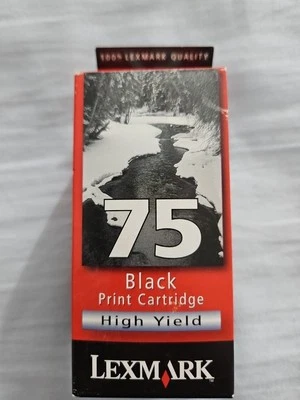 Lexmark 75 Black Ink Cartridge Z11 X52 5700 PM100 X73 X125 Z82 IJ750 12A1975 NEW - Image 1 of 4