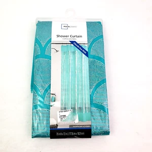 Mainstays Mermaid Sparkle Teal 70 in W x 72 in L Shower Curtain - Picture 1 of 3
