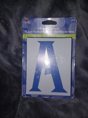 NUEVO Plantillas reutilizables de arte popular a cuadros Plantillas de letras de 4 pulgadas 48 plantillas Foto 1 de 3