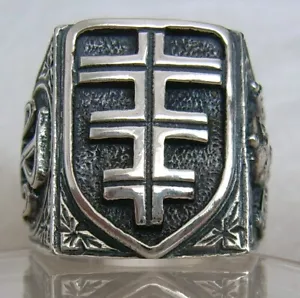 ANELLO CRISTIANO Papa Croce ARGENTO 925 STERLING - Foto 1 di 3