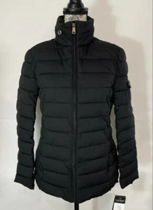 NWT Lauren Ralph Lauren Stretch Patch Pocket Puffer Packable Coat BLACK XS - Picture 1 of 8