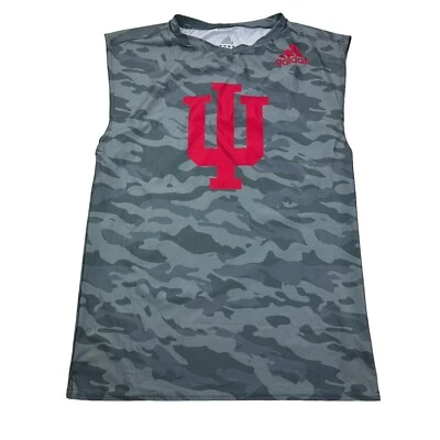 Adidas Clima INDIANA Fútbol Gris Camuflado Camisa Sin Mangas XXL Hoosiers IU TEAM Foto 1 de 4