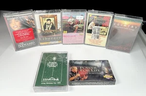 Lot Of 7 Factory Sealed Cassette Tapes Bodyguard Soundtrack Liberace Lulu + More - Picture 1 of 5