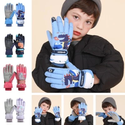 Kinder Handschuhe Skihandschuhe 6-10 Jahre Winter Thermo Winddicht Wasserdicht - Bild 1 von 4