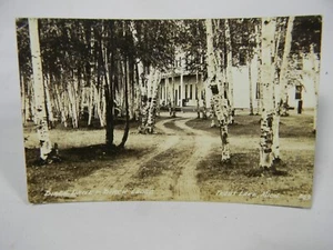 RPPC Trout Lake Mi. , Birch Lodge 1937 Postcard - P47 - Picture 1 of 4