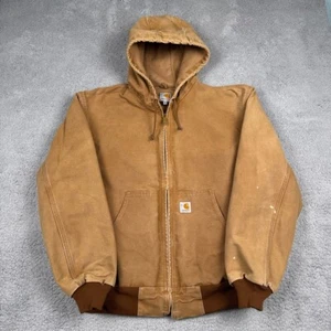 Chaqueta Carhartt Para Hombre XL Marrón J131 BRN Lona Malla Térmica Ropa de Trabajo Hecha en EE. UU. - Imagen 1 de 13