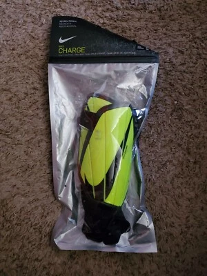 NIKE Charge 2.0 Soccer Shin Guards Unisex Youth Size M Medium Volt MATCHING SOCK - Image 1 of 2